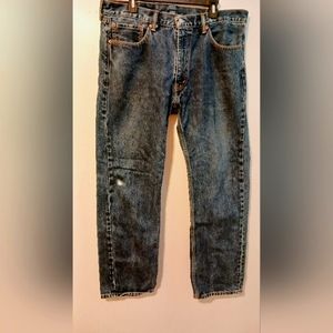 Men's LEVI'S, 505 Distressed Jeans. Size 38 x 32.